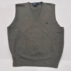 Vintage 90’s Green Polo Ralph Lauren 100% Lambs Wool Sweater Vest Mens XL
